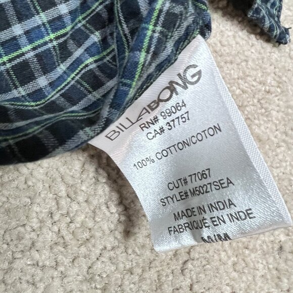 Billabong Button Down Shirt Men’s Multicolored Long Sleeve Size Medium - Picture 11 of 11